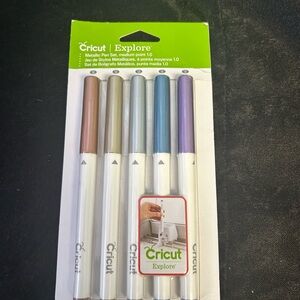 Cricut Metallic Pen Set - Rose Gold, Gold, Silver, Blue, Lavender-Med Point 1.0